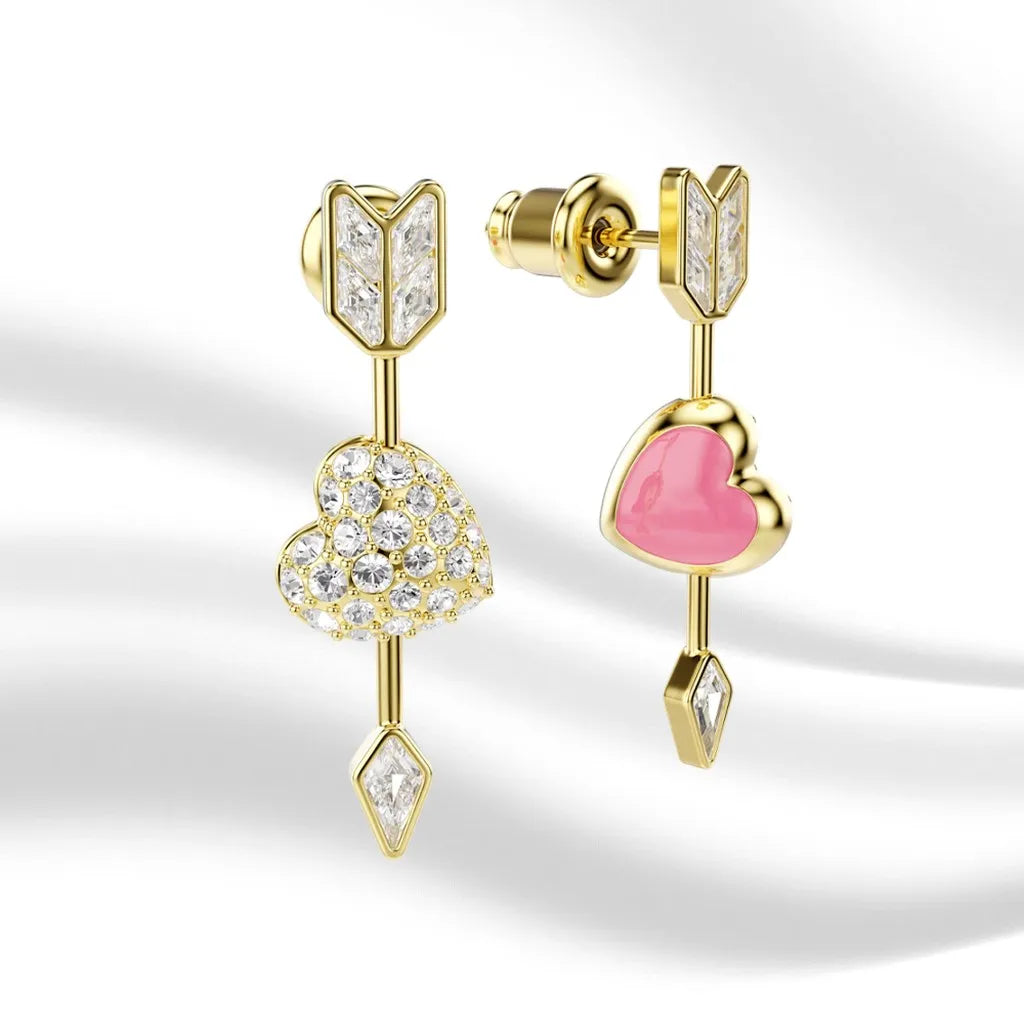Elegant Gold-Plated Mixed-Cut Crystal Pendant Necklace for Women