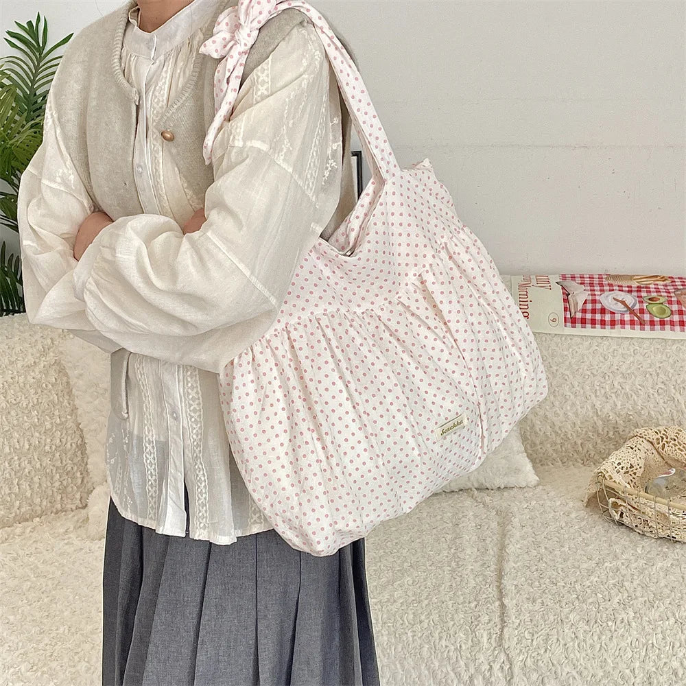 Casual Large Capacity Belted Canvas Tote Bag for Women