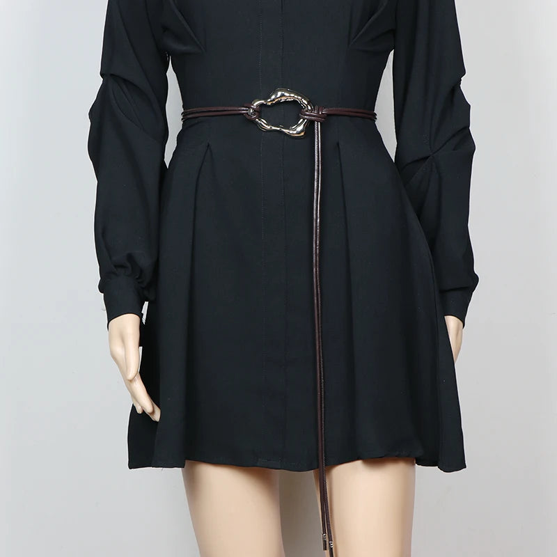 Fashion Braided Gold Knot Waist Chain Belt for Women