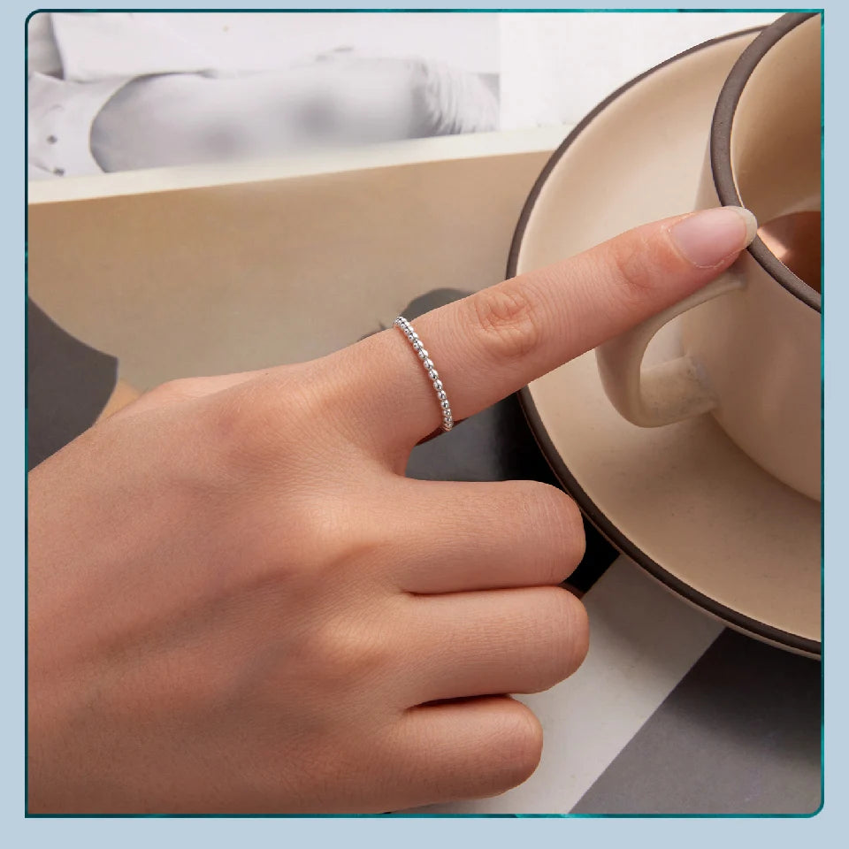Sterling Silver Rope Band Ring