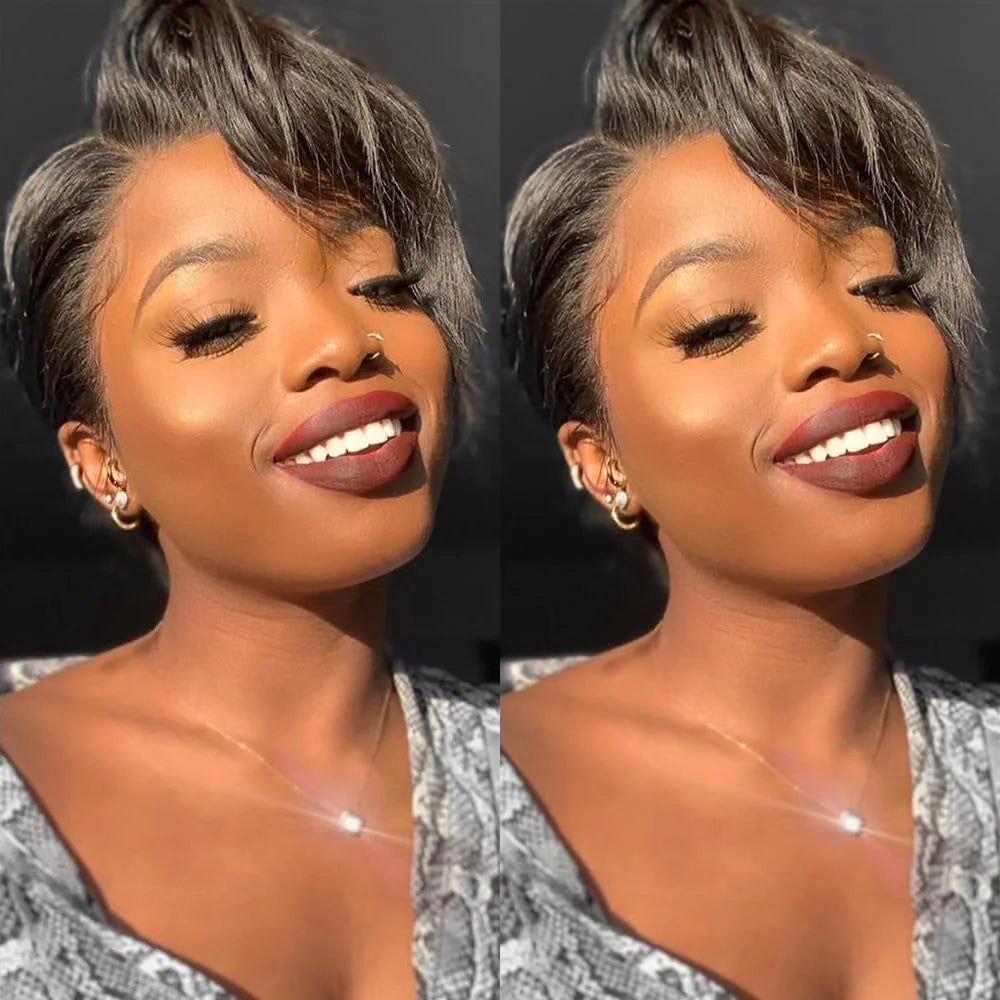 Short Pixie Human Hair Wig
