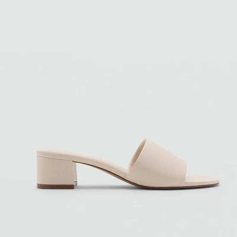 Premium Soft Leather Comfort Flat Slides for Women