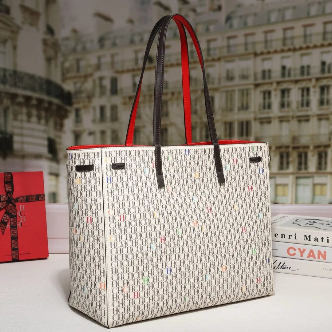 Lightweight Letter Print Shoulder Tote Bag for Women
