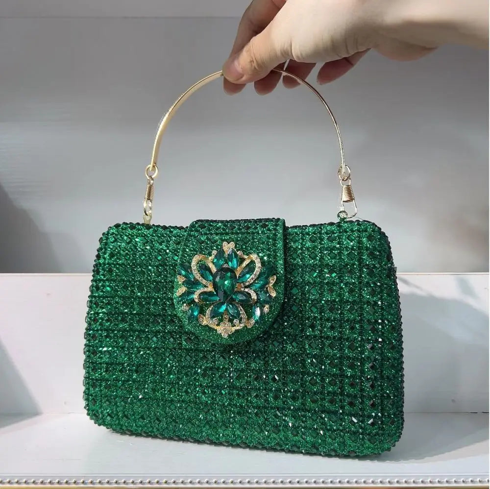 XIYUAN Lady Crystals Evening Bags Women 2024 Sparkling Diamond Evening Handbags Metal Clutch Purses And Handbag Wedding Purse