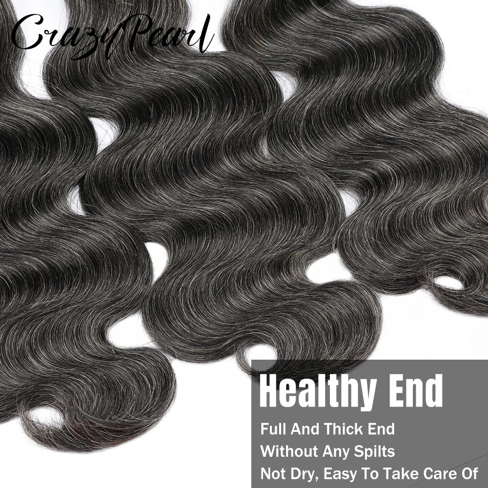 Salt And Pepper Body Wave Human Hair Bundles for Women