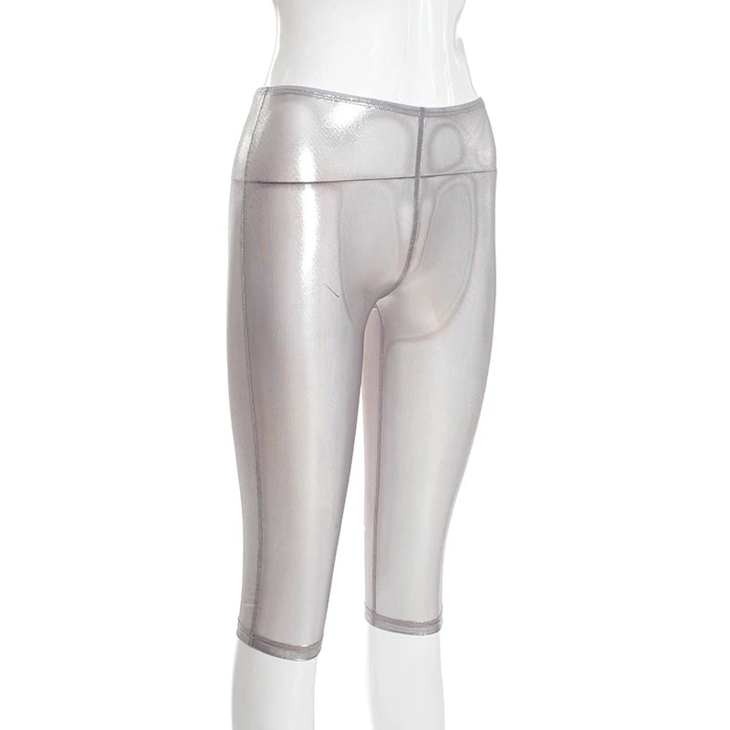 See-Through Lingerie-Inspired Clubwear Shorts for Women
