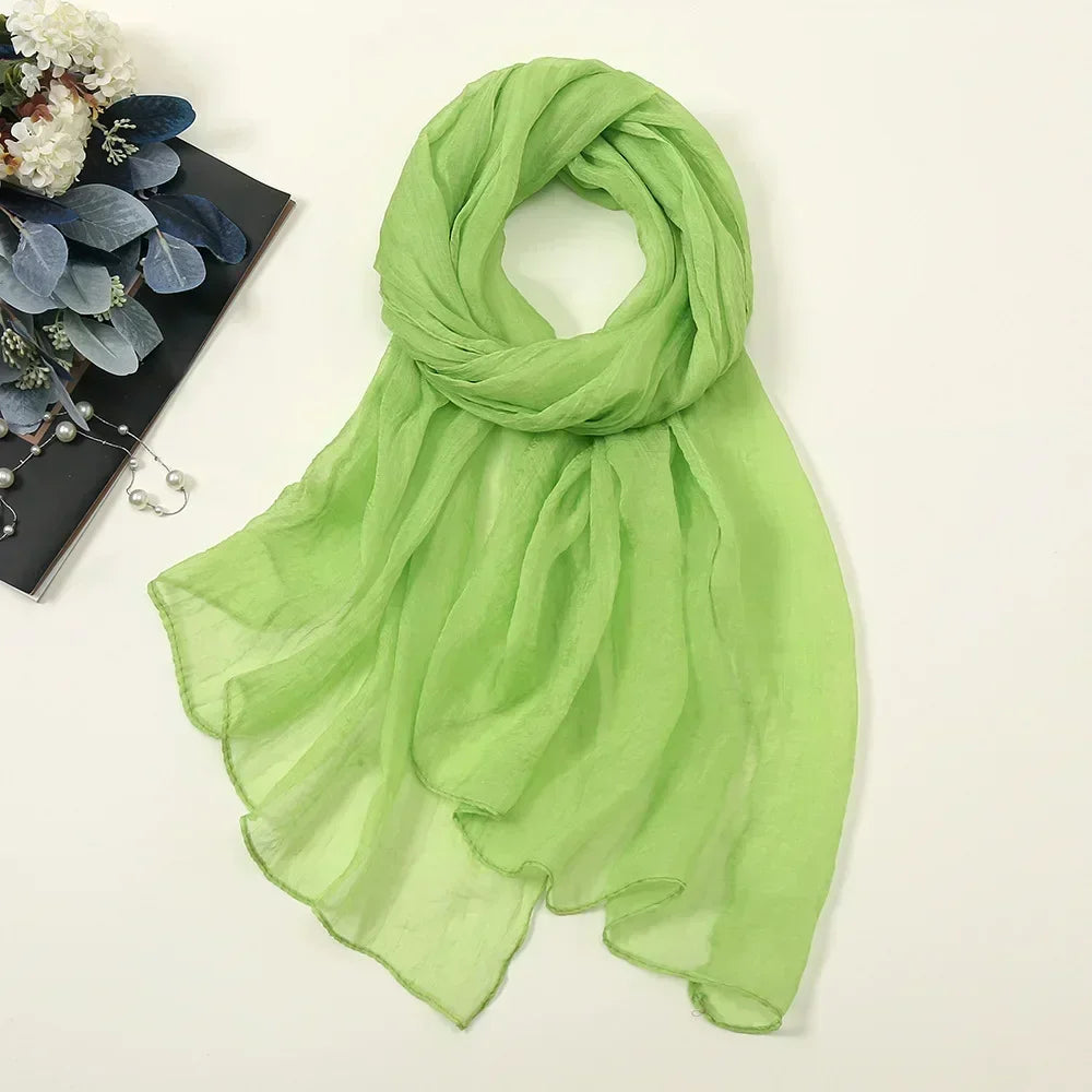 Oversized Chiffon Sun Protection Beach Wrap Scarf for Women