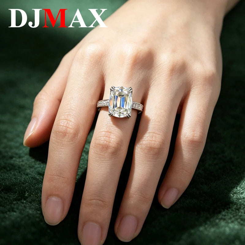 Old European Cut Moissanite Sterling Silver Ring for Women