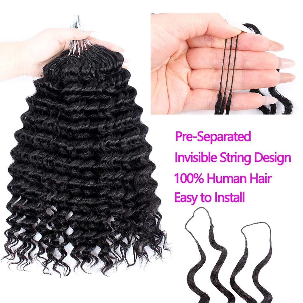 Deep Wave Human Hair Braiding Extensions for Women