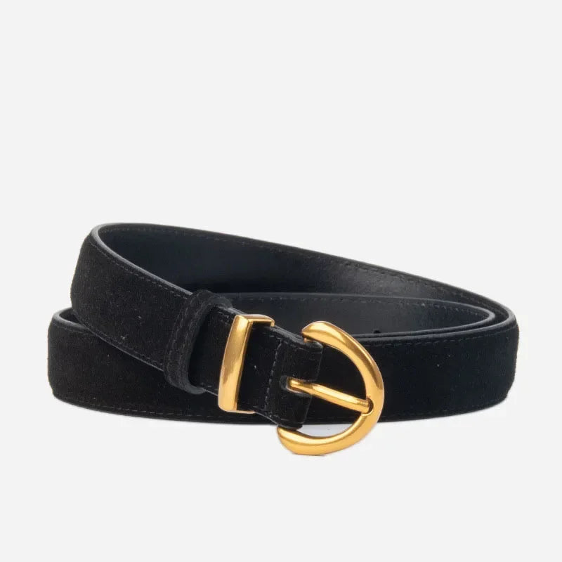 Suede Look Pin Buckle Waist Belt