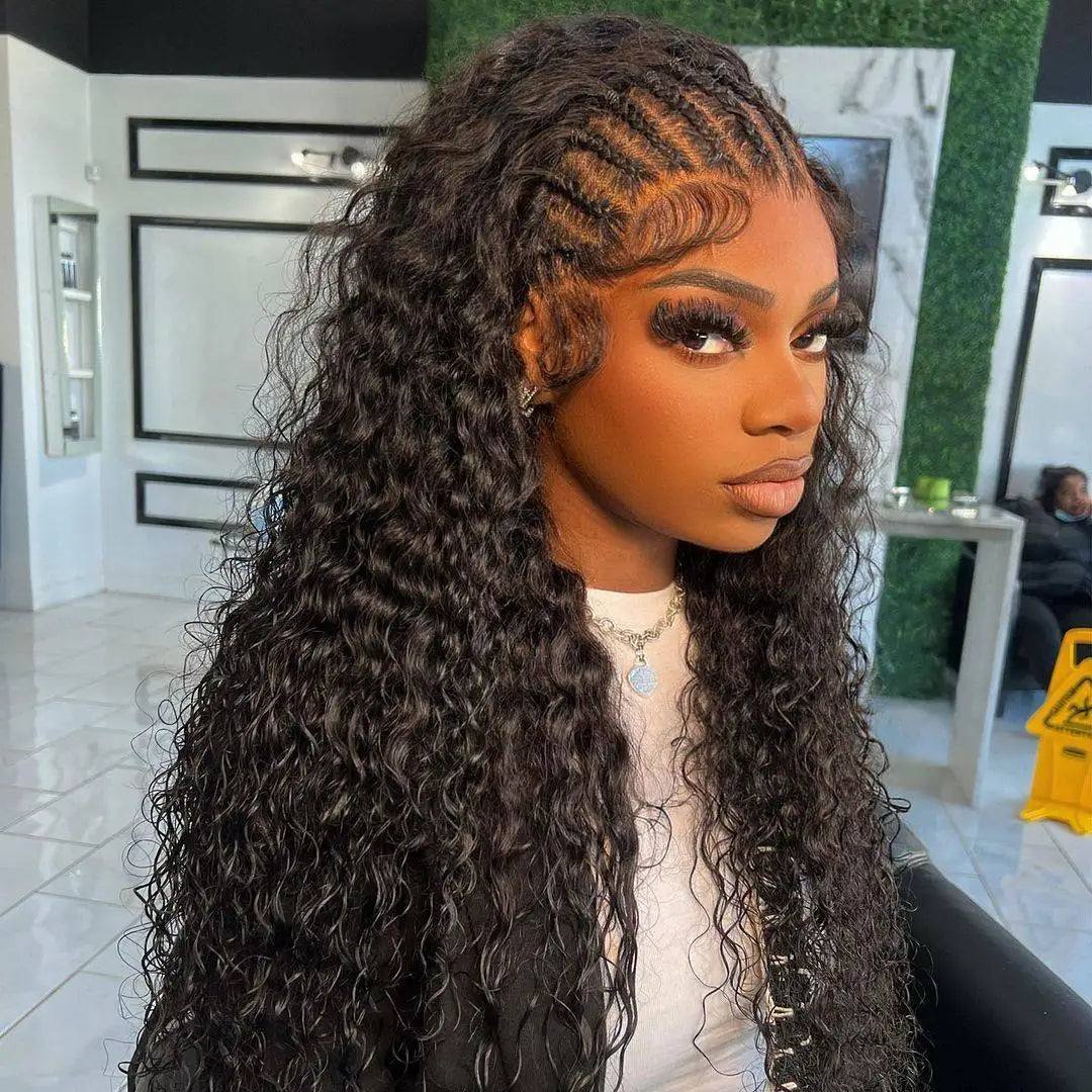 Glueless Deep Wave Water Curl Wig