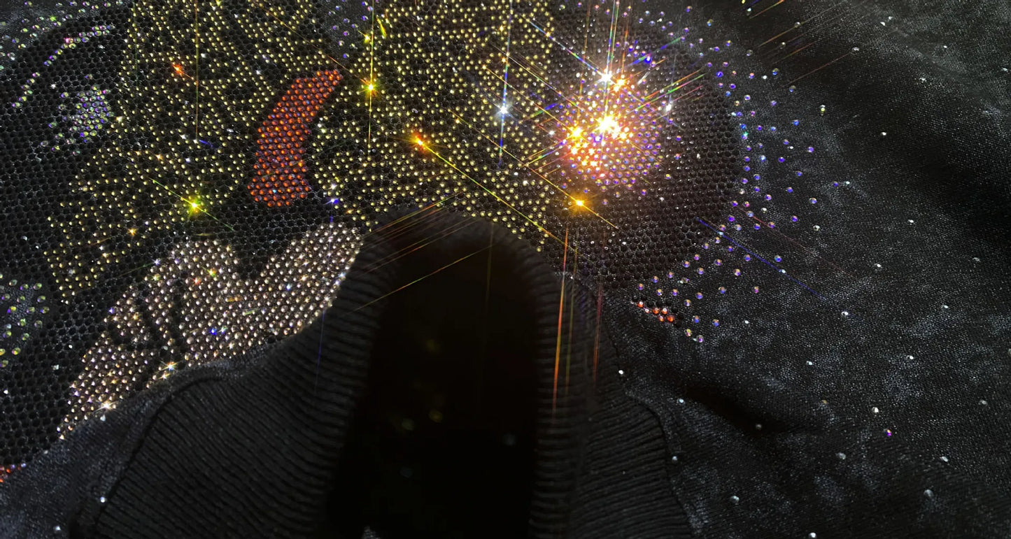 Autumn Winter Rhinestone Long Sleeve Round Neck Pullover Sweatshirt and Long Pants Set Fashion Woman Clothes Outfits 2025 New