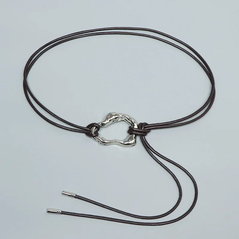 Fashion Braided Gold Knot Waist Chain Belt for Women