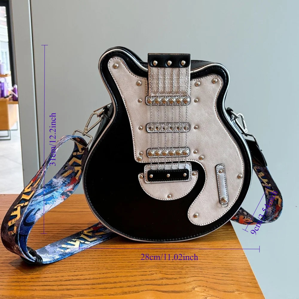Y2K Guitar Shaped Crossbody Bag