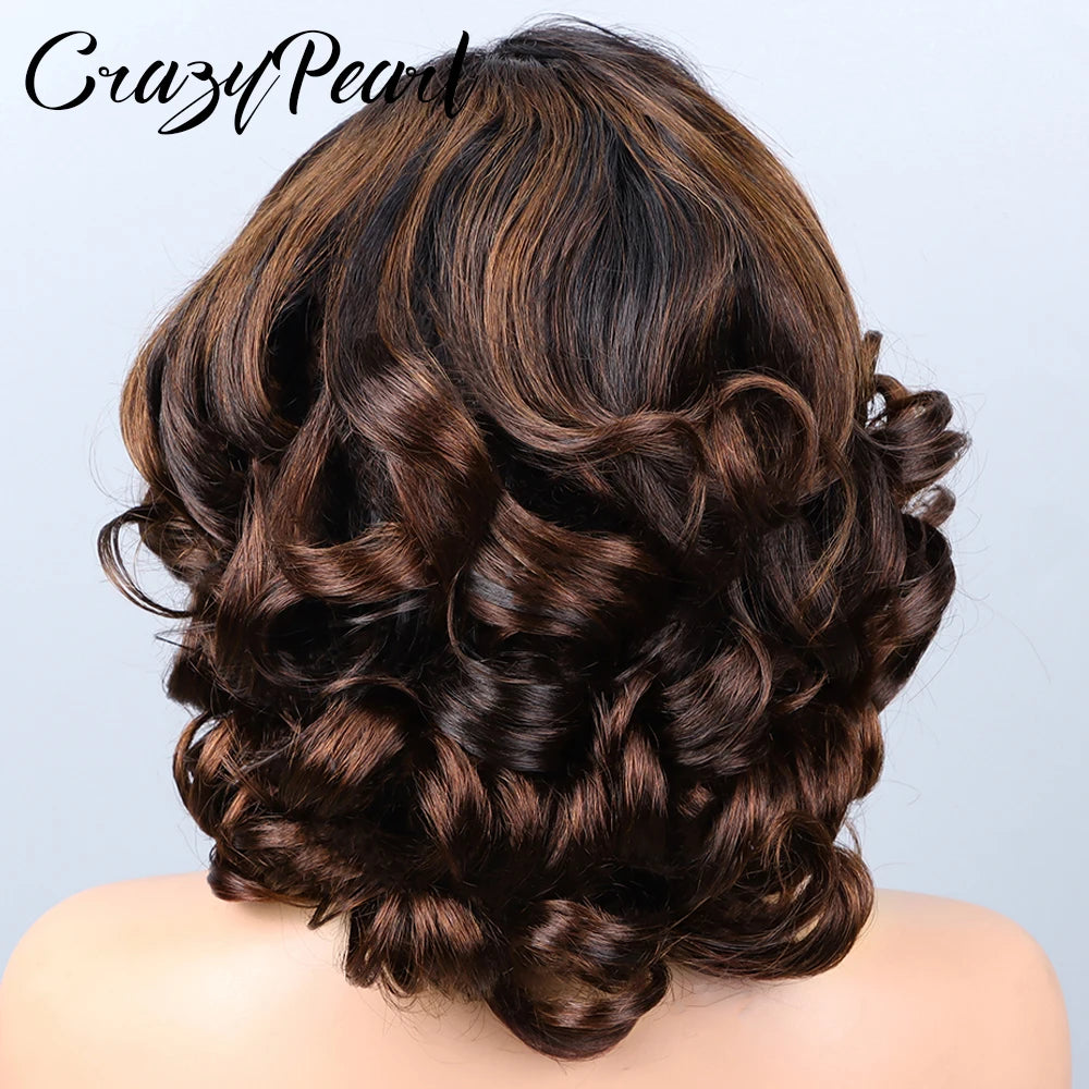 Pre Plucked Ombre Body Wave Lace Closure Wig for Women