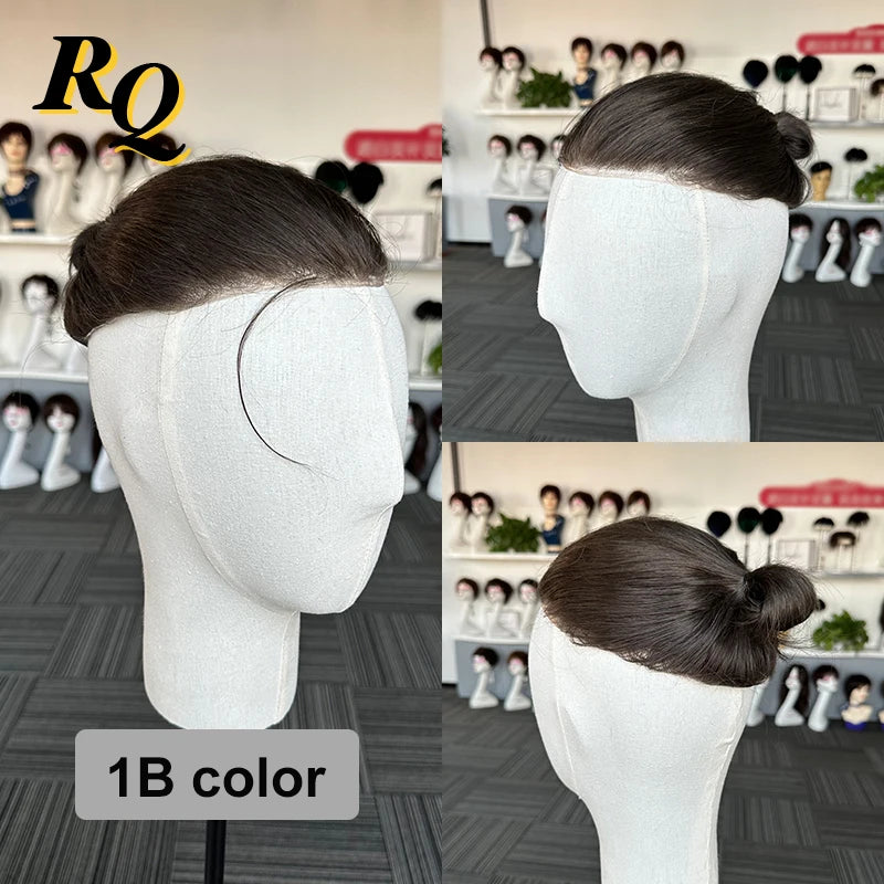 Pre Styled Human Hair Toupee For Men With Thin Skin Base