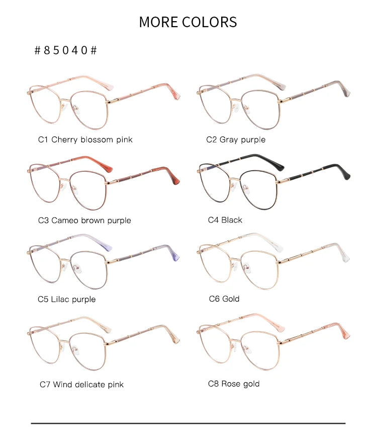 Spring Hinge Cat Eye Prescription Glasses for Women