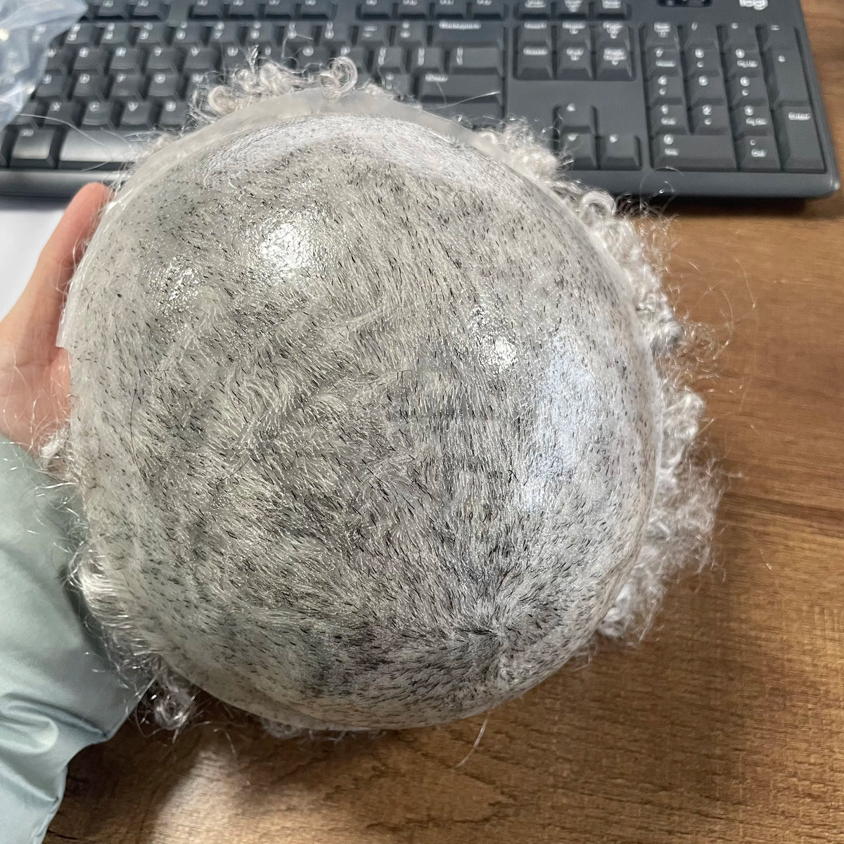 Undetectable Curly Human Hair Toupee Replacement for Women