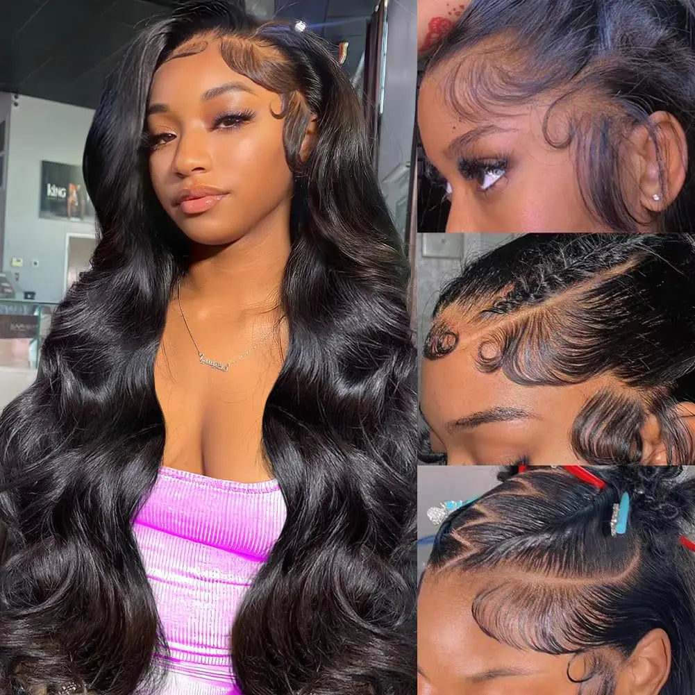 HD Pre Plucked Body Wave Lace Frontal Wig for Women