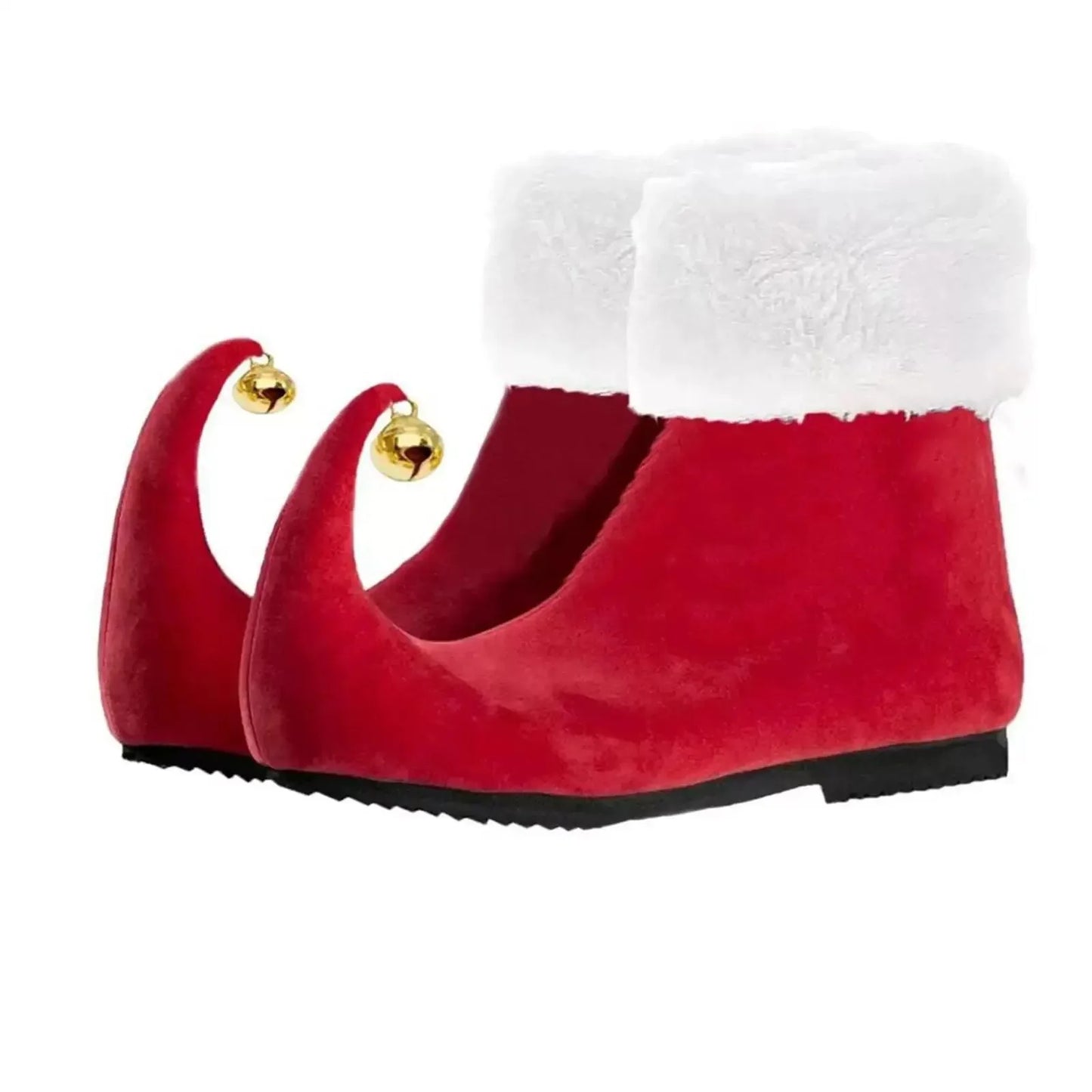 Winter Xmas Bell Snow Boots Halloween Role-Playing Joker Footwear Santa Claus Bell Snow Boots Cartoon Snow Boots Plus Size 48