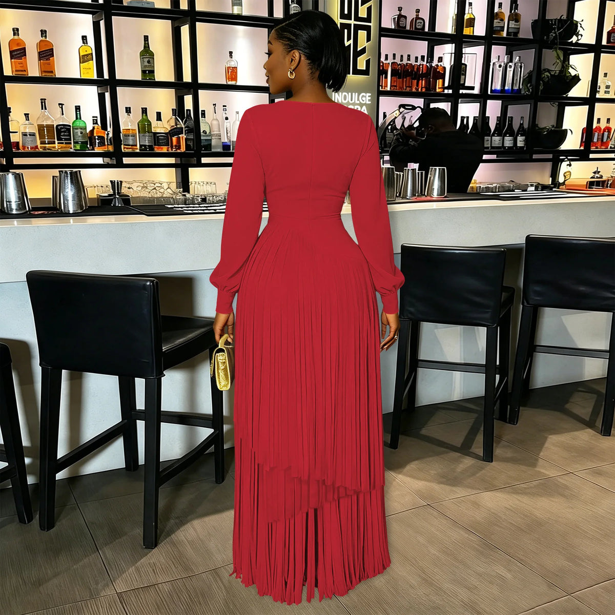 Elegant Long Sleeve African Dashiki Maxi Dress for Women