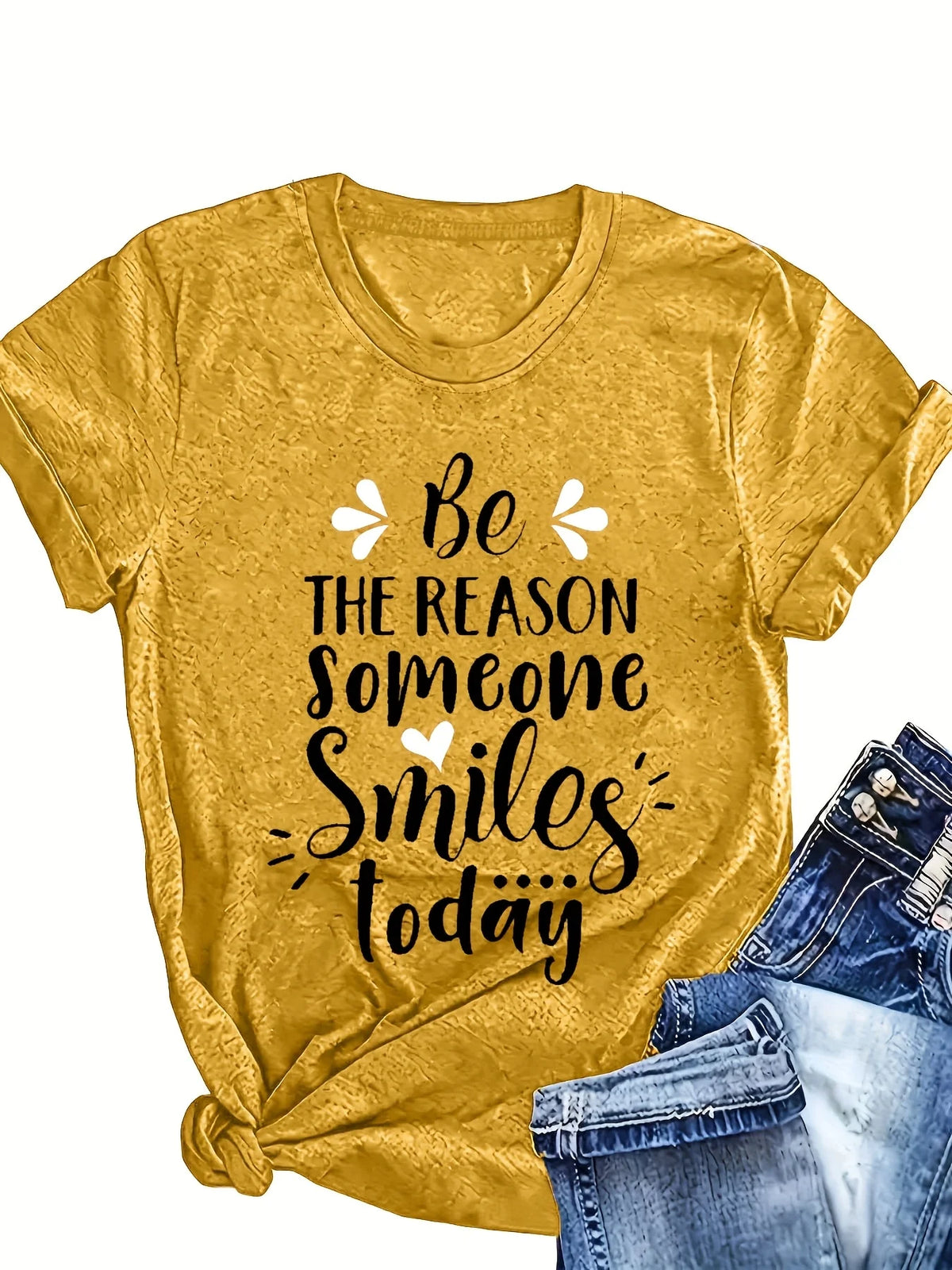 Be The Reason Someone Smiles Today Graphic Tee for Women