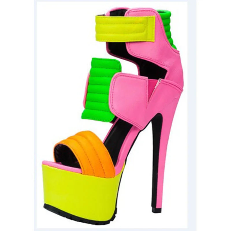 Covered Strap Platform Sandals