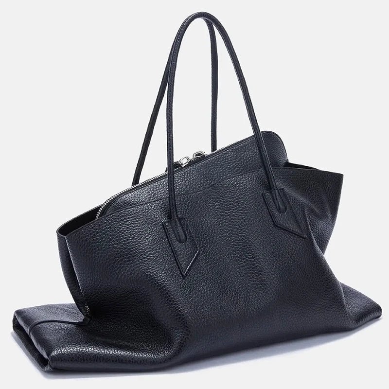 Retro Crocodile Pattern Large Capacity Tote Bag Design Women's Pleated  Leather Shoulder Bag Female Daily Commuter Bag 2025