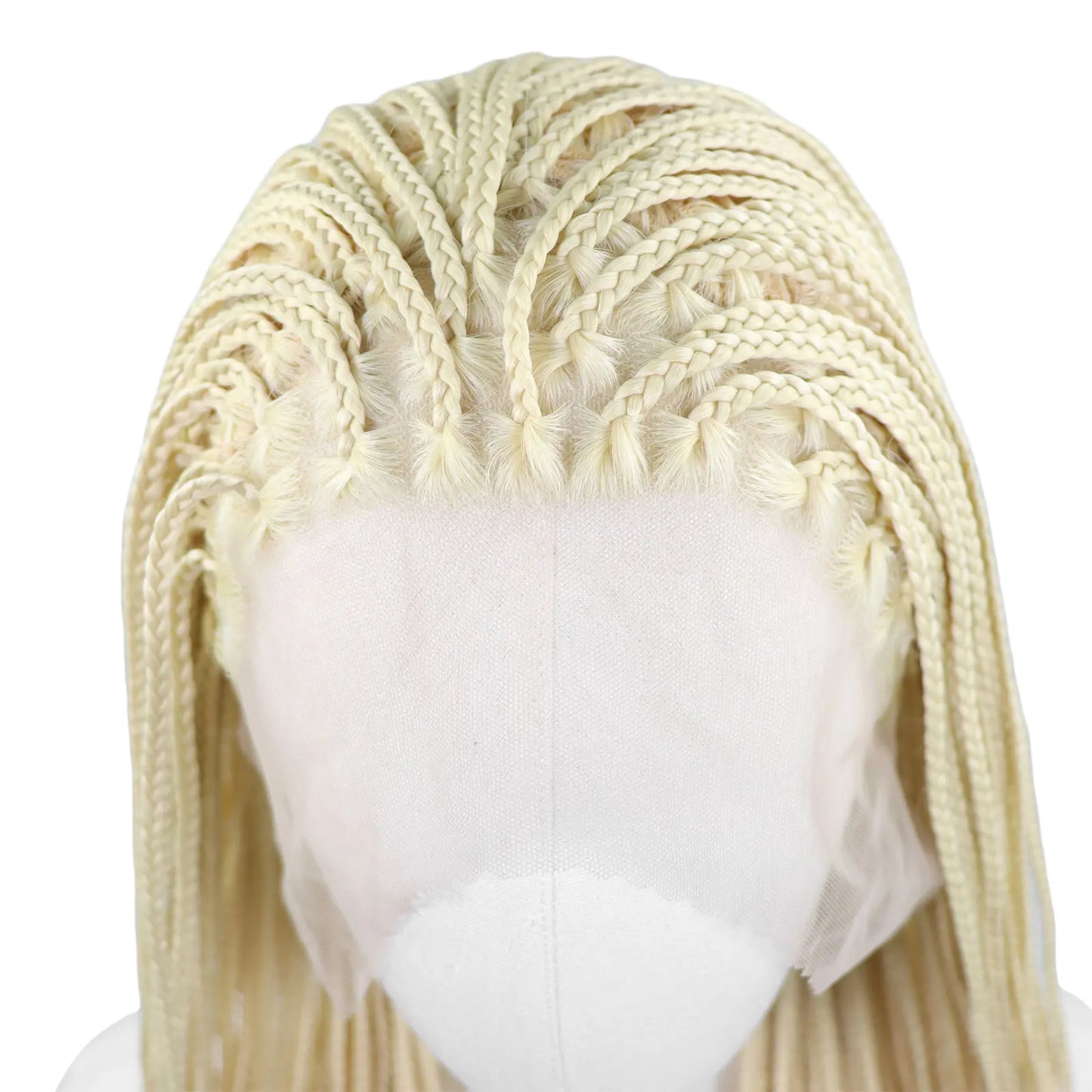 613 Blonde Box Braided Wigs Braids For Black Women 26Inch Long African Cornrow Crochet Braids Synthetic Hair 13x3 Lace Front Wig