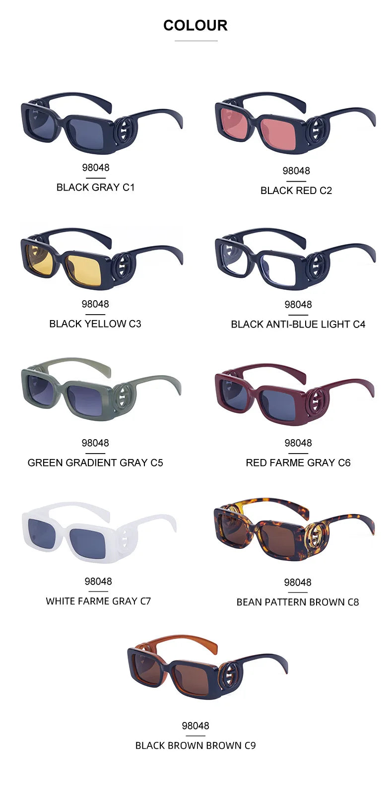 Oversized Square Gradient Sunglasses
