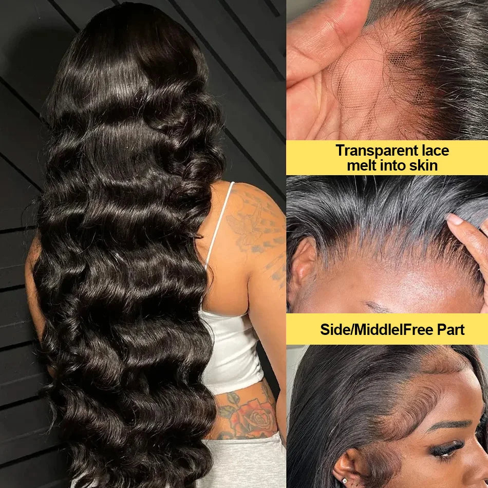 Pre Plucked Body Wave Human Hair Lace Front Wig for Women