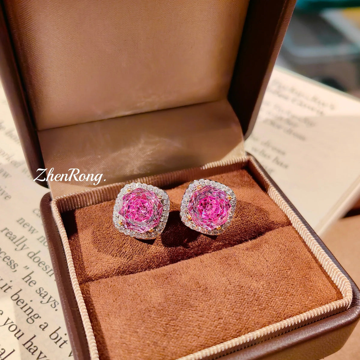 Rose Flower Zirconia Wedding Jewelry Set for Women