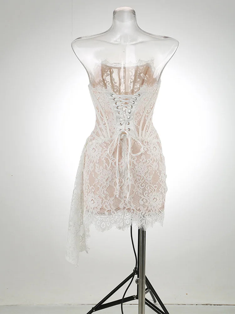 Lace Patchwork Corset Dress