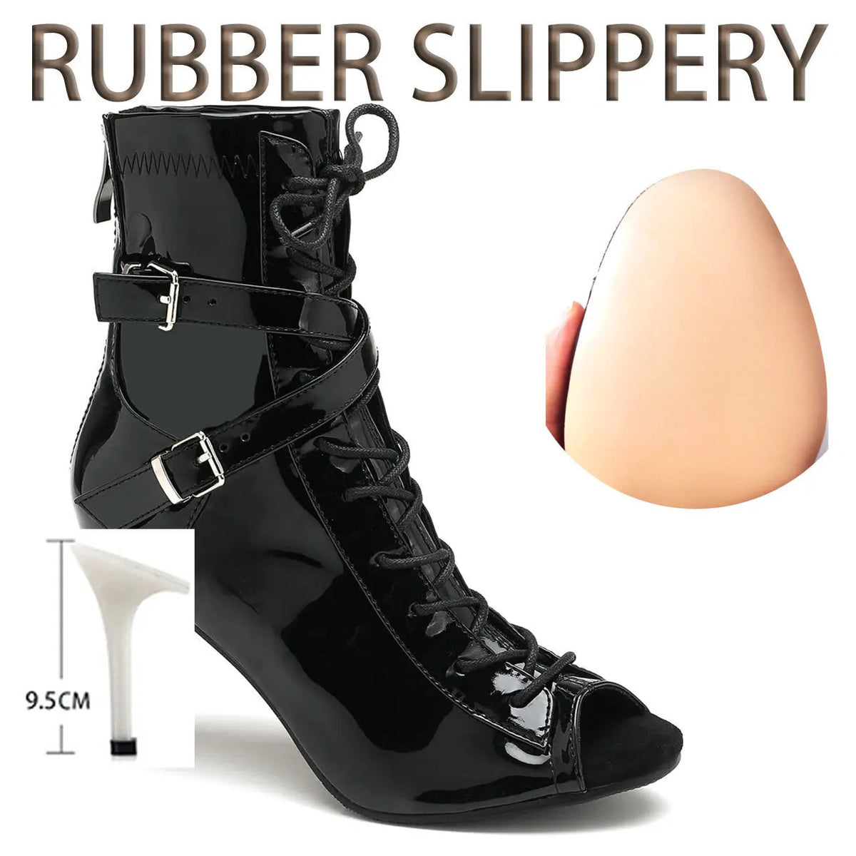 Lace Up High Heel Jazz Dance Ankle Boots for Women