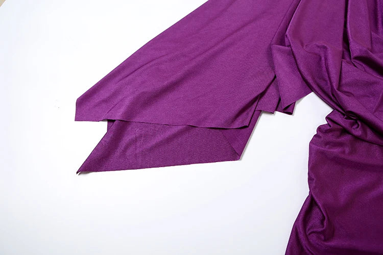 Satin Deep V Neck Mini Dress With Long Sleeves for Women