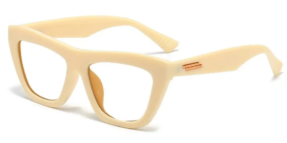 Clear Green Reading Glasses With Gold Stripe Frame for Women
