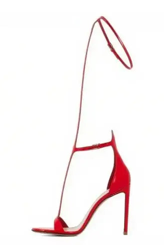 Crystal T Strap Gold High Heel Sandals