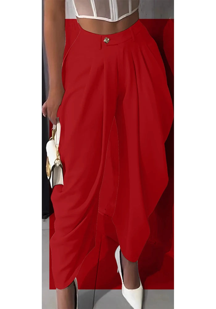 Ruched Cargo Harem Sweatpants With Drawstring Waist for Women