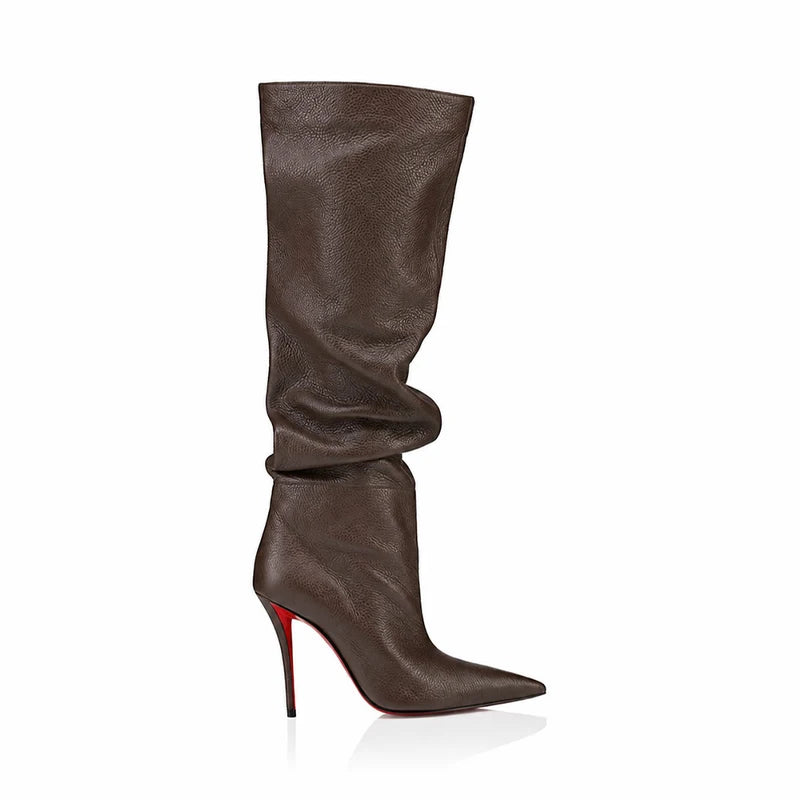 Pointed Toe Slim High Heel Knee High Boots for Women