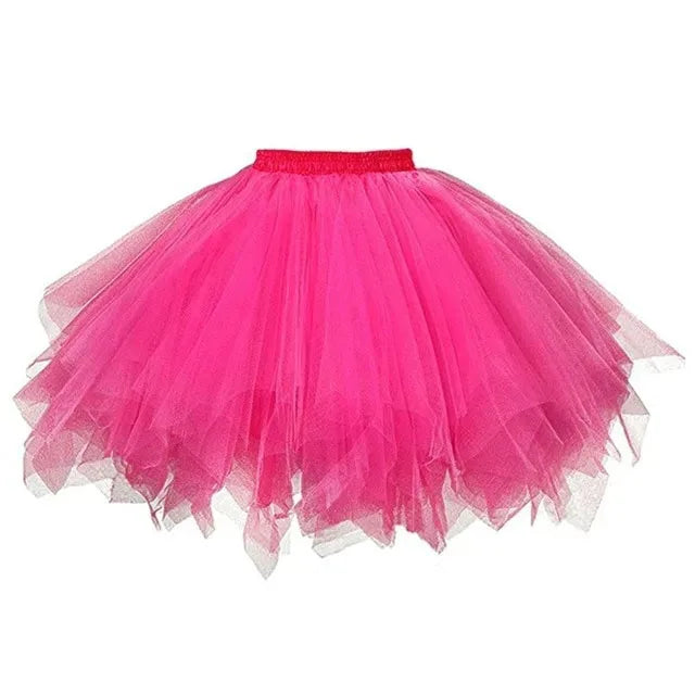 Vintage Lace Tulle Tutu Petticoat Skirt for Women