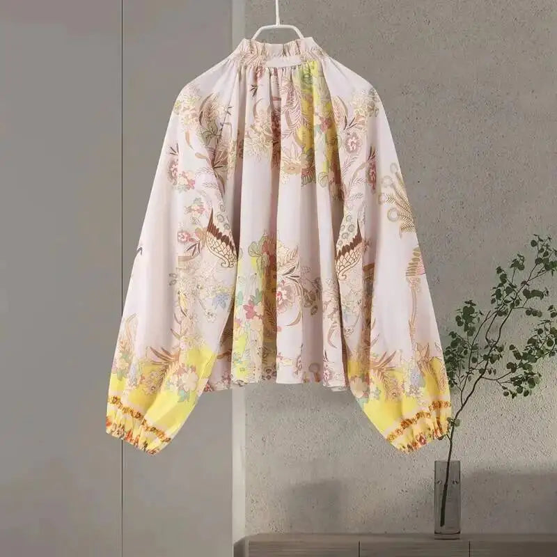 Casual Print Relaxed Fit Top and Shorts Set for Women