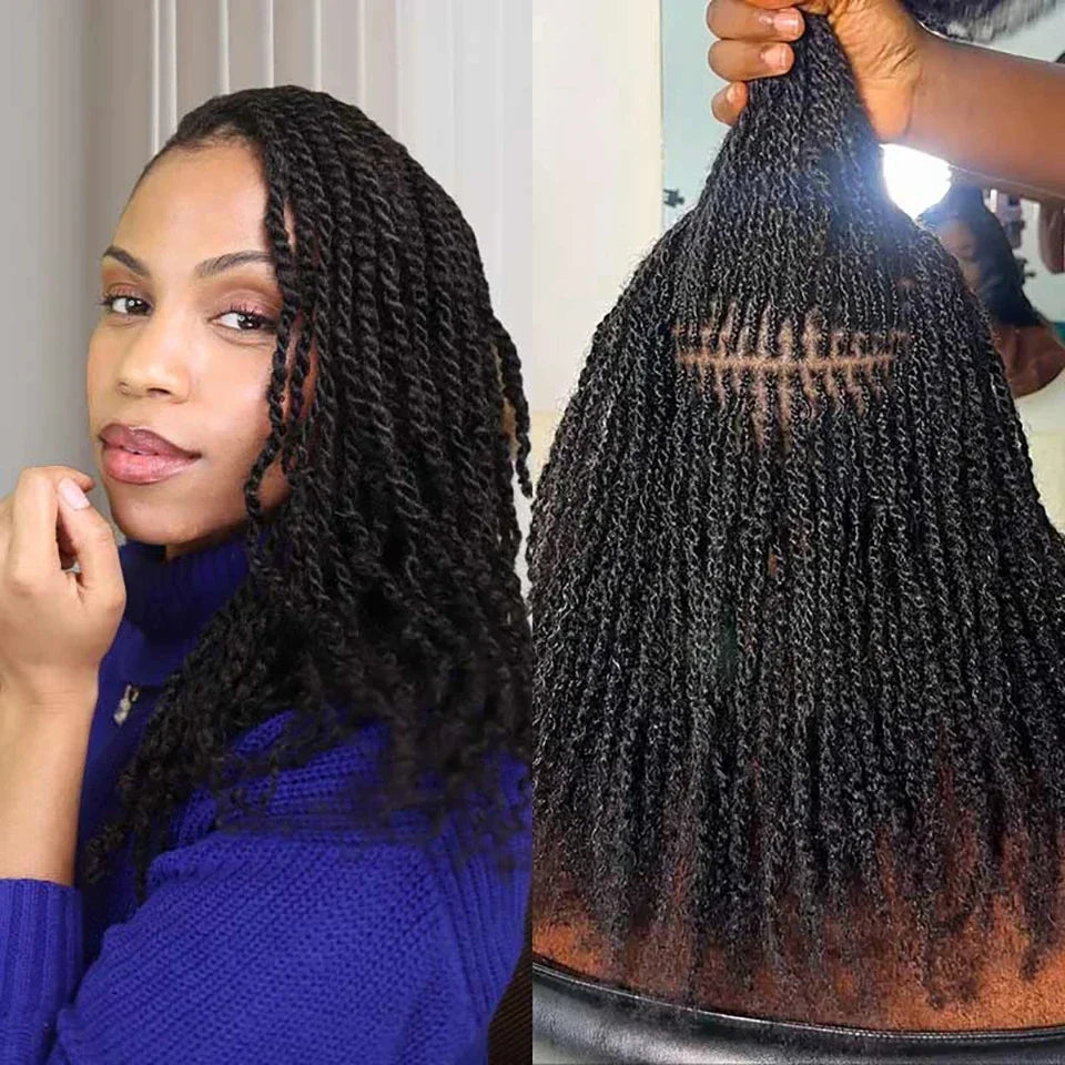 Natural Afro Kinky Bulk Braiding Hair Extensions for Women