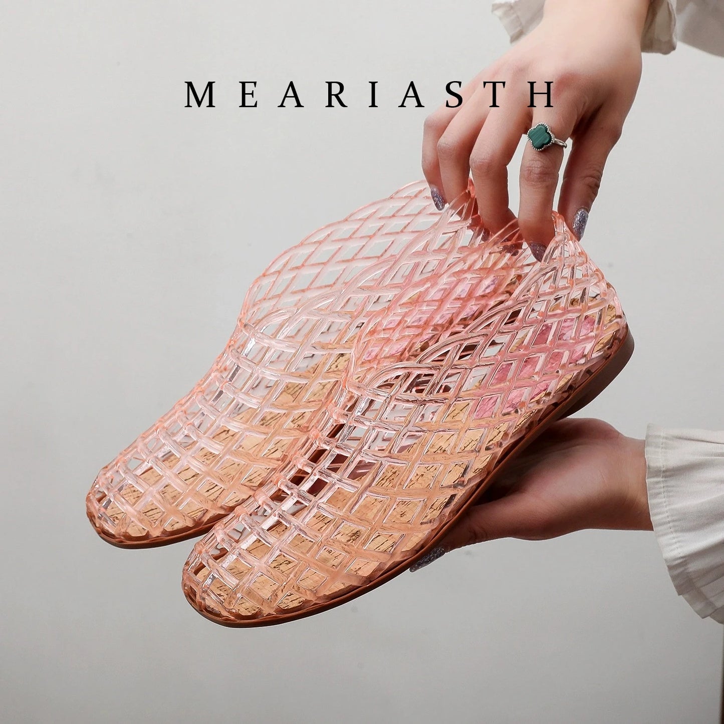 Breathable Hollow Jelly Slip On Casual Flats for Women