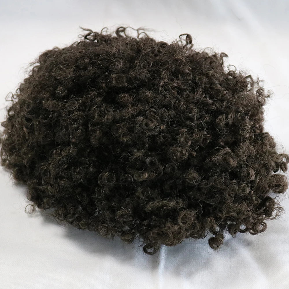 Undetectable Curly Human Hair Toupee Replacement for Women
