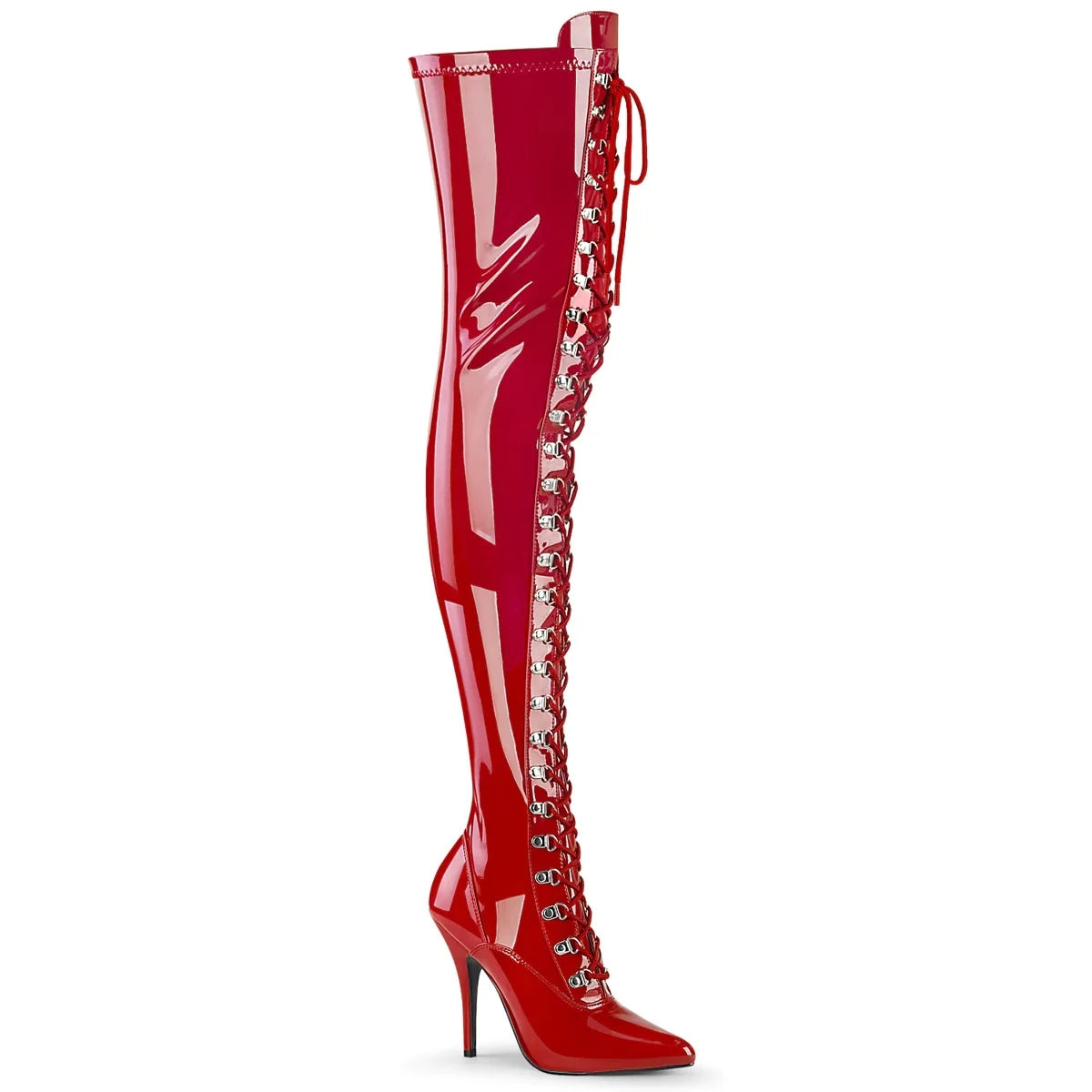 Plus Size Over-The-Knee Leather Stiletto Boots for Women