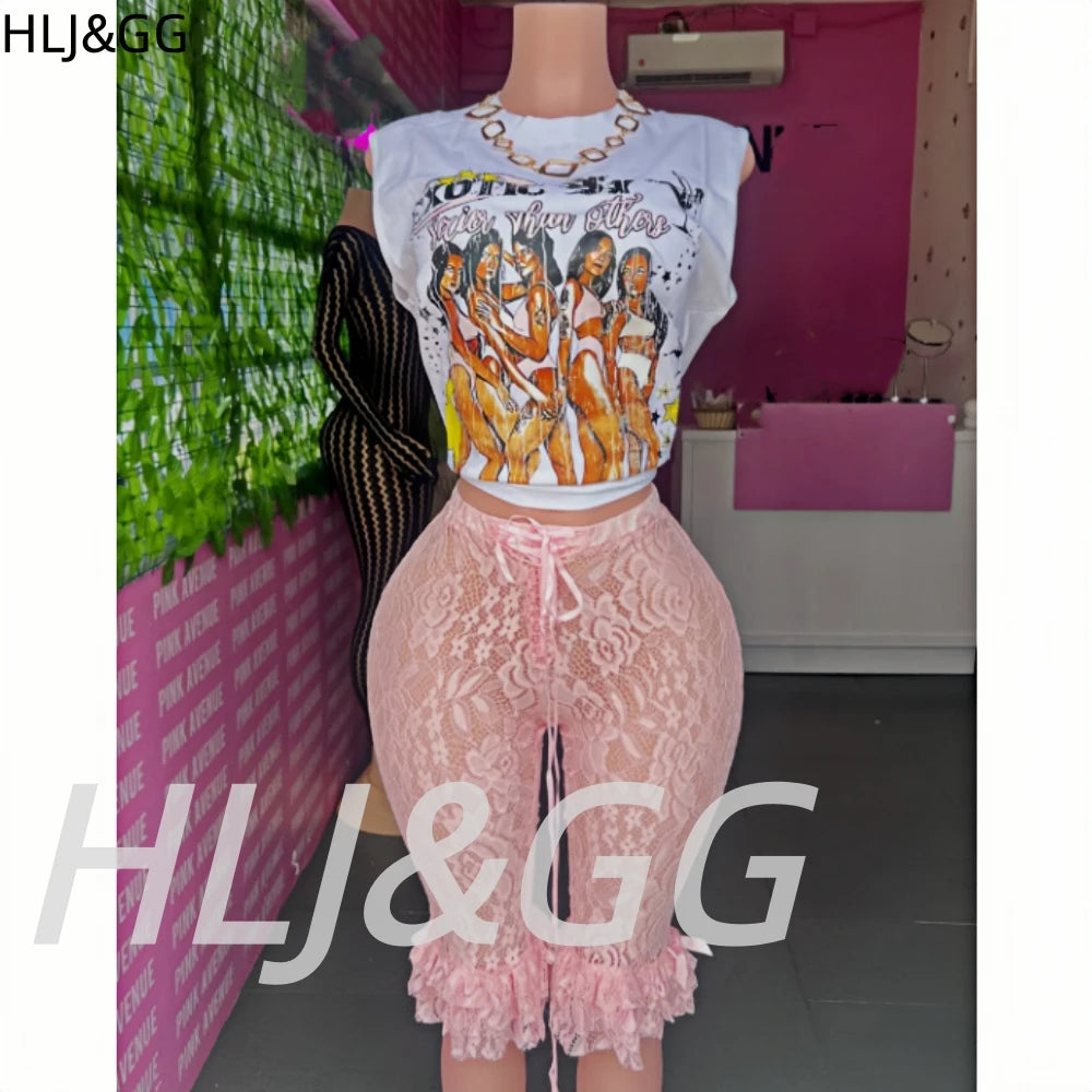Y2K Patterned American Style Denim Two Piece Set for Women