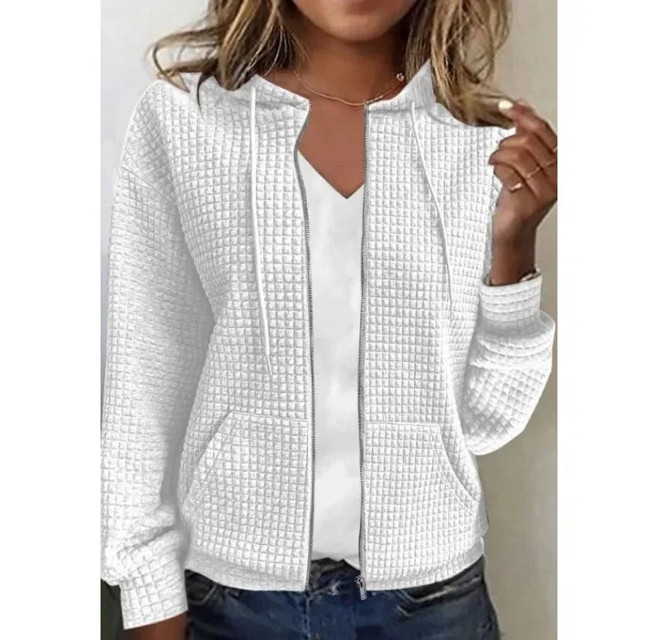Long Sleeve Women Hoodid Jacket Y2k Zipper Hooded Cardigan Tops Fashion Casual Sweatshirt Coat 2024 Autumn Winter New Outer Wear