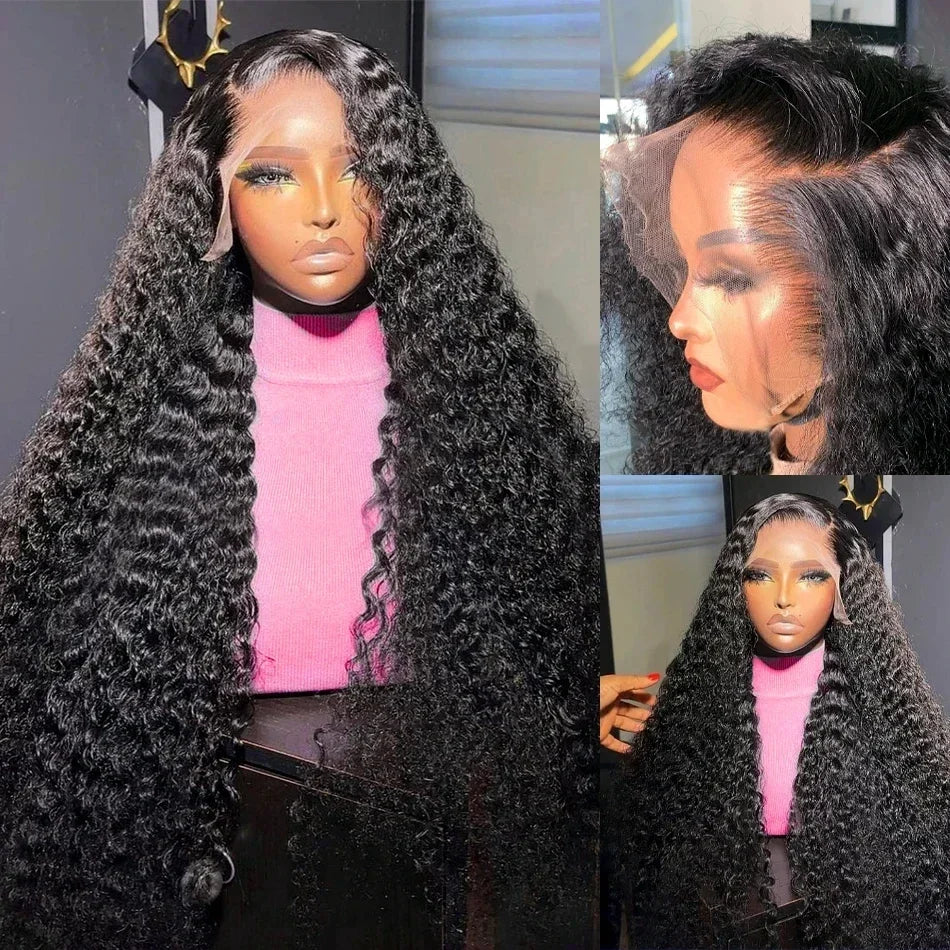Deep Wave Glueless Human Hair Lace Front Wig for Women
