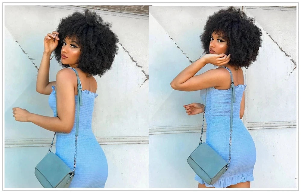 Highlight Blonde Short Curly Bob Wig With Bangs for Women