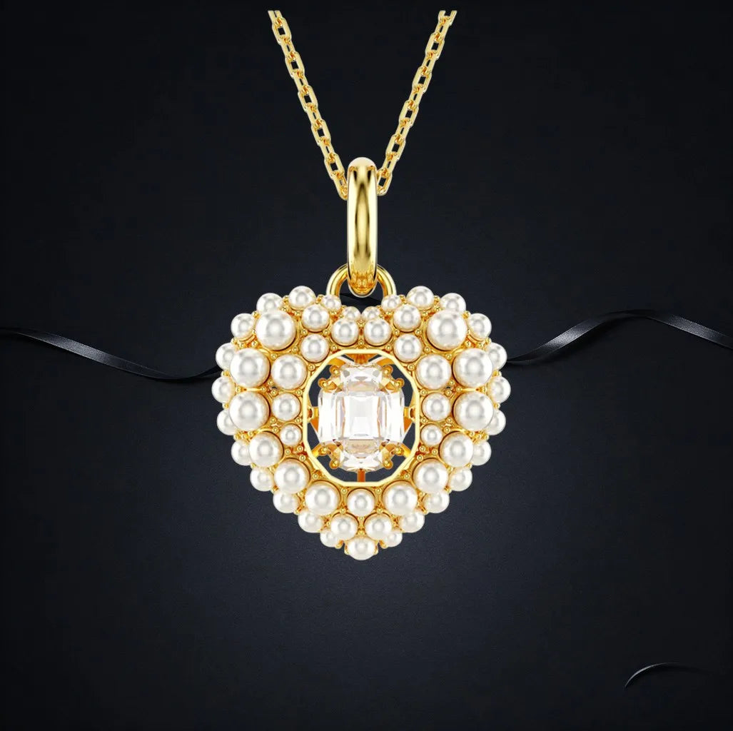 Faceted Crystal Necklace And Earrings
